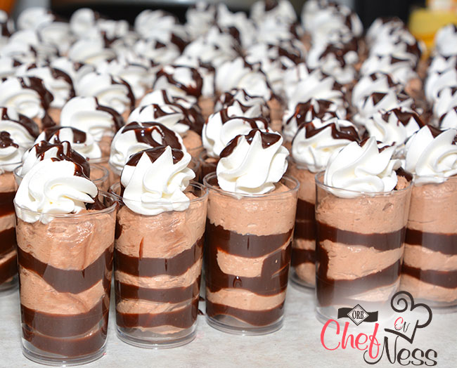 chocolate mousse shot cup