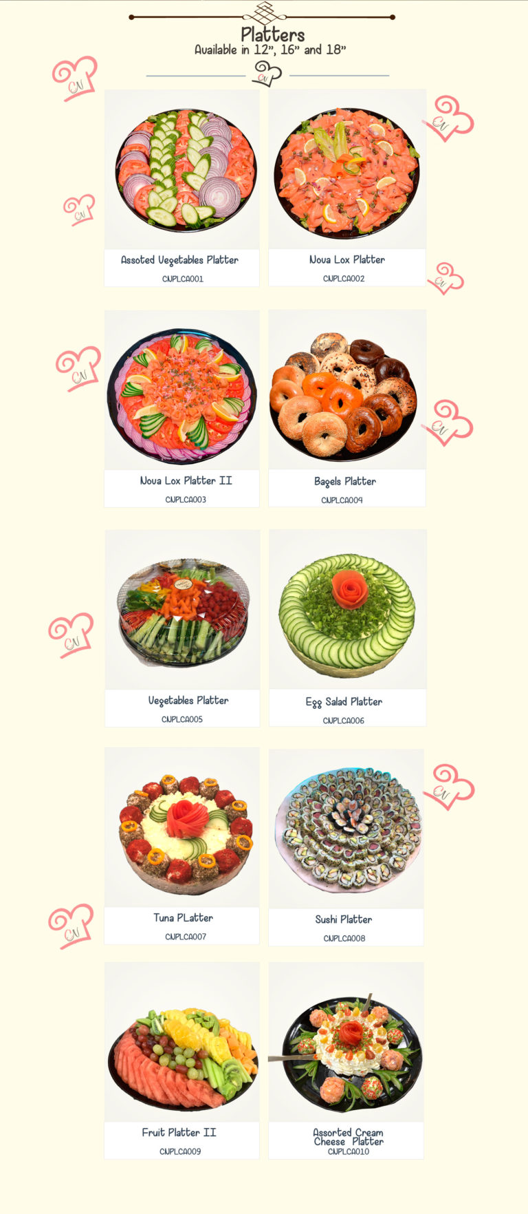 Catering Kosher Platter Chefnessbakery